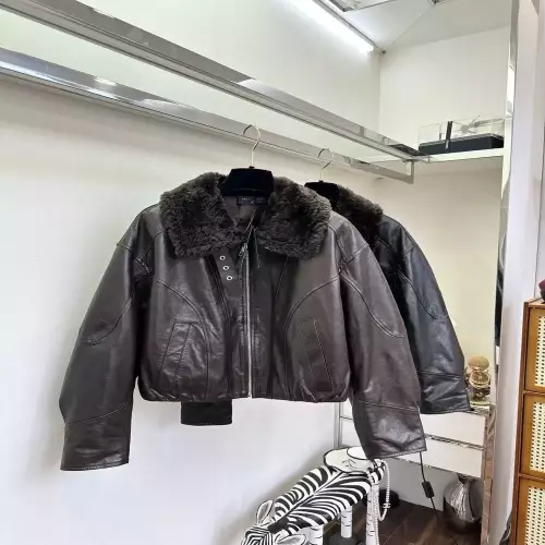 노브랜드 이탈리아 양가죽 구스다운 퍼카라 가죽 재킷
