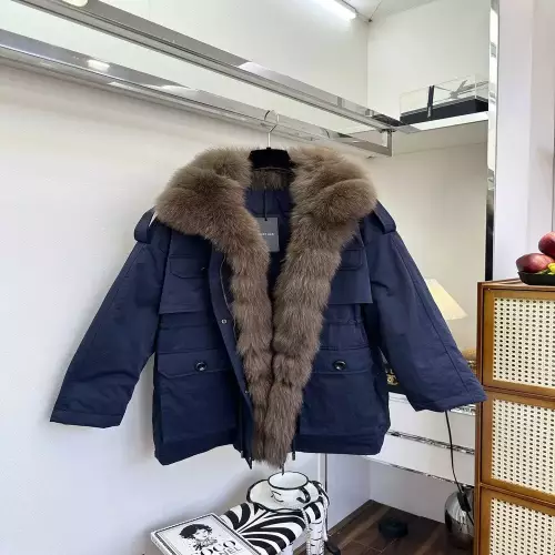 노브랜드 폭스퍼 빅카라 구스다운 파카 후드 재킷