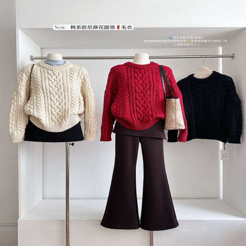 여성용 긴소매 니트