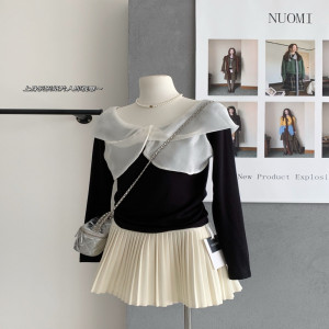 여성용 긴소매 블라우스