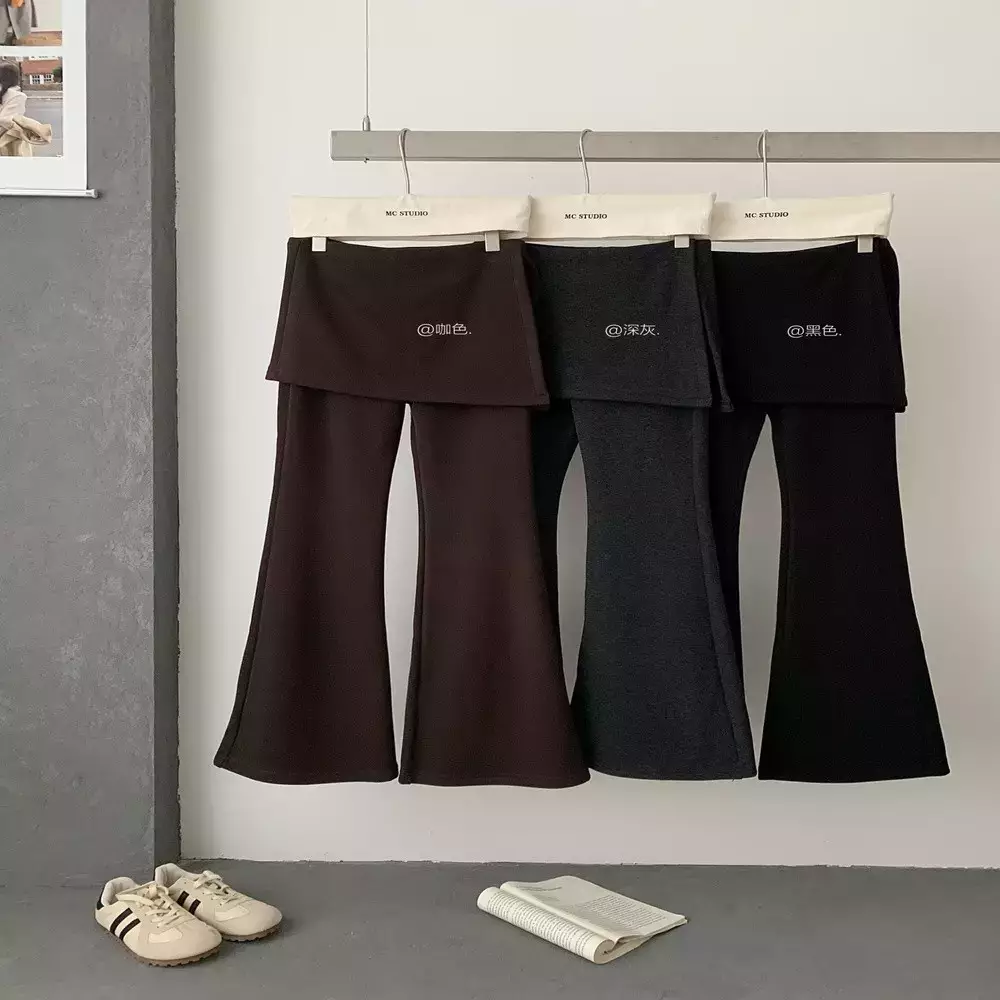 노브랜드 기모 힙덮개 레이어드 미니부츠컷 팬츠