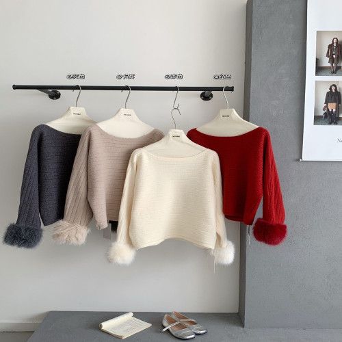 여성용 긴소매 니트