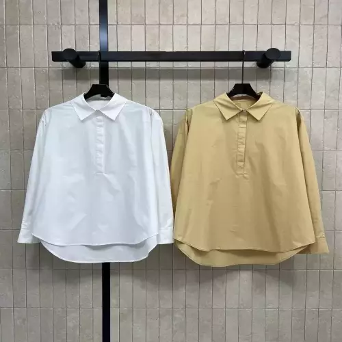 노브랜드 심플 카라 루즈핏 하프버튼 긴소매 셔츠