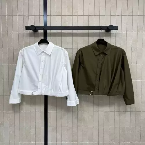 노브랜드 허리 벨트 디테일 슬림핏 카라 셔츠