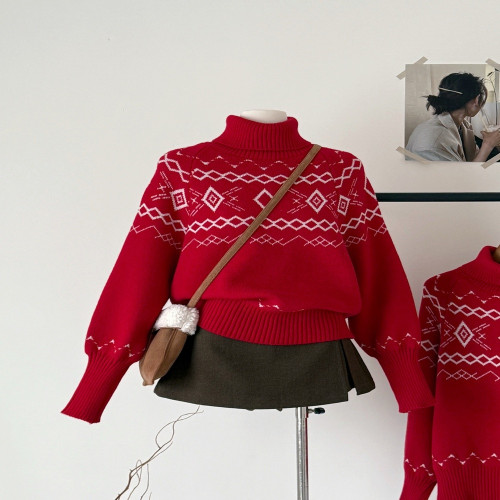 여성용 긴소매 니트