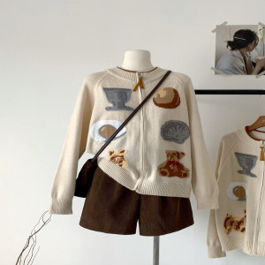 여성용 긴소매 가디건