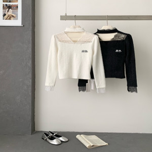 여성용 긴소매 니트