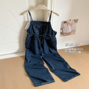 여성용 멜빵 팬츠