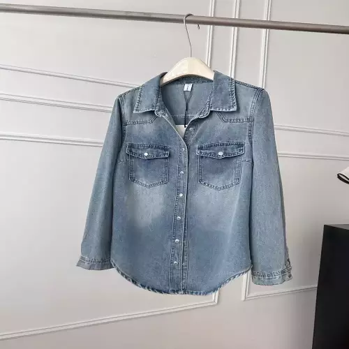 노브랜드 텐셀 데님 폴로카라 셔츠 아우터