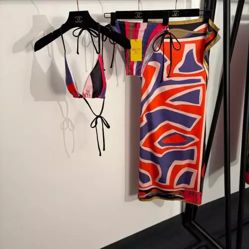 에밀리오푸치 컬러 블록 비키니 스커트 세트