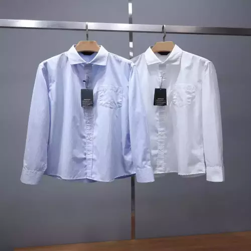 노브랜드 헤링본 스트라이프 스퀘어칼라 셔츠