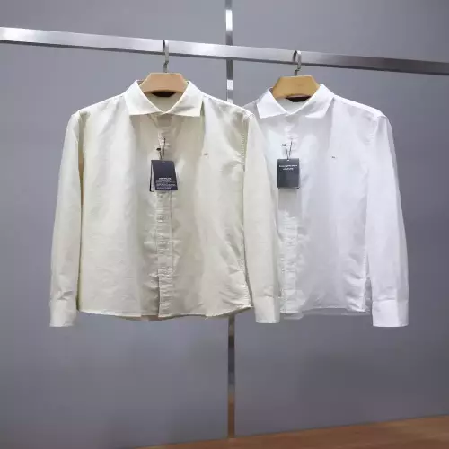 노브랜드 린넨 혼방 자수 로고 긴소매 셔츠