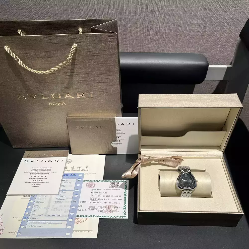 불가리 클래식 여성 메탈 손목시계