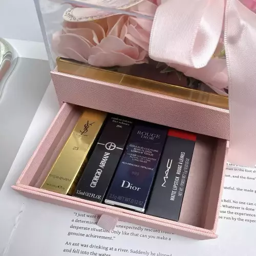 멀티브랜드 아크릴 플라워 립 컬렉션 4종 기프트 박스