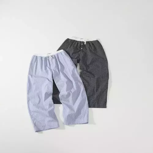 에이이에이이 스트라이프 밴딩 체크 팬츠