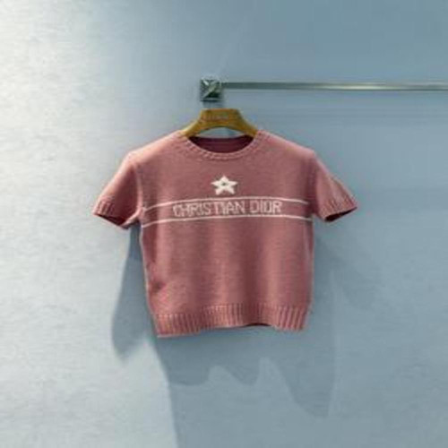 여성용 반소매 니트