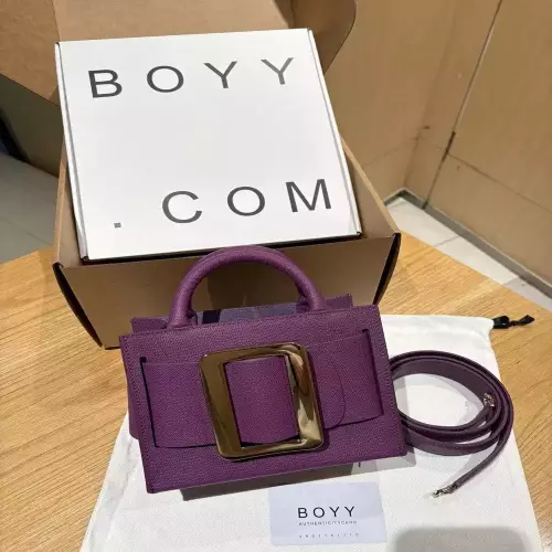 보이 바비 송아지가죽 버클 토트백