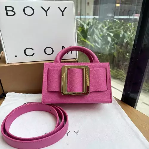 보이 바비 와이드 버클 카프스킨 토트백