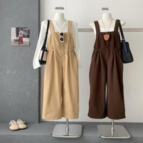 여성용 멜빵 팬츠