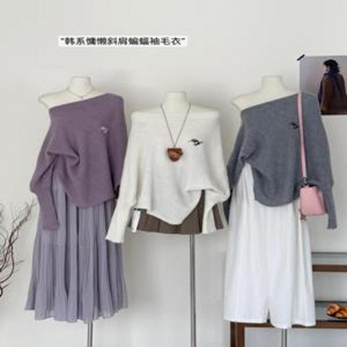 여성용 긴소매 니트