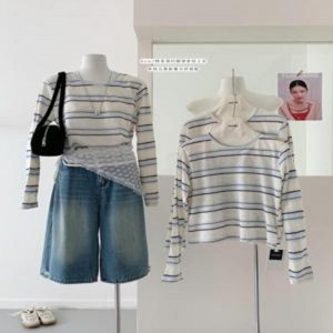 여성용 긴소매 니트