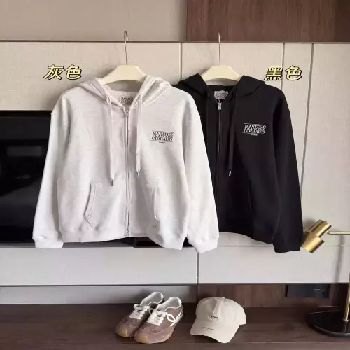 마리떼 자수 로고 루즈핏 여성용 후드 재킷