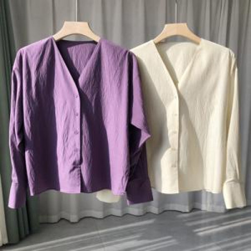 여성용 긴소매 블라우스