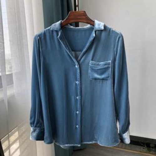 여성용 긴소매 블라우스