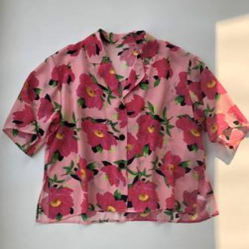 여성용 반소매 블라우스