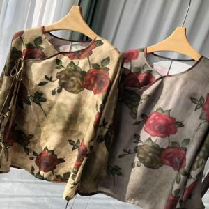 여성용 긴소매 셔츠