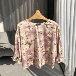 여성용 긴소매 블라우스